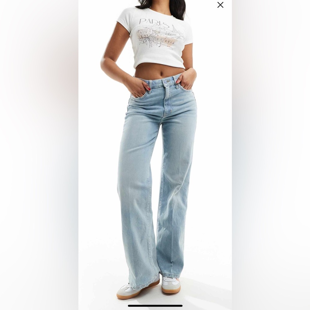 River Island Plus Wide Leg Jeans